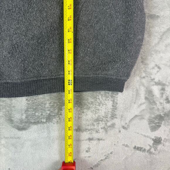 Vintage Polar Fleece By Malden Sweater Men Large gray 1/4 Zip Double faced USA - Picture 4 of 5